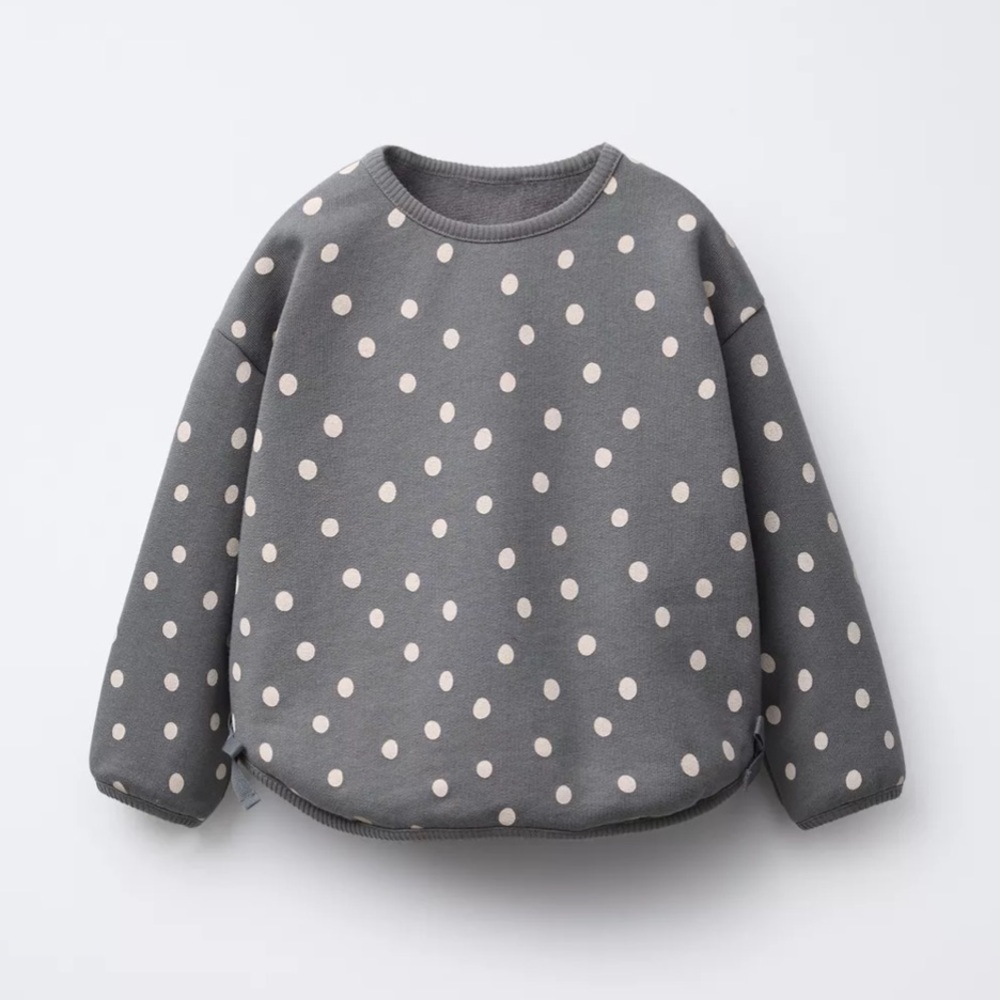 ZARA POLKA DOT PRINTED SWEATSHIRT